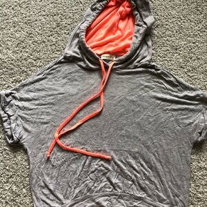 Ginger G Coral and Gray Hoodie